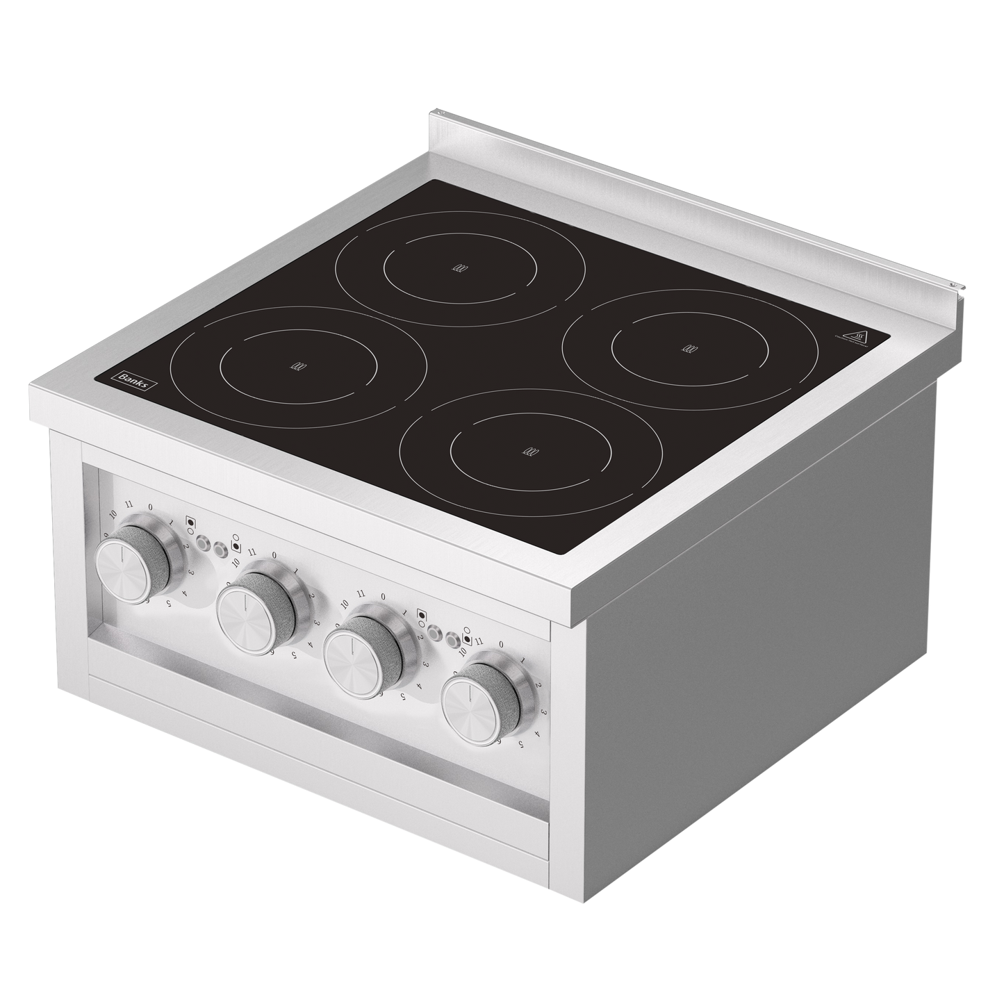 BANKS D6060T4 HEAVY DUTY 4 BURNER COUNTER TOP INDUCTION COOKER 600*600*358MM SINGLE PHASE SS BODY