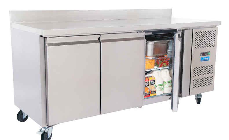 UNIFROST CR1800G 3 DOOR COUNTER REFRIGERATOR WITH UPSTAND