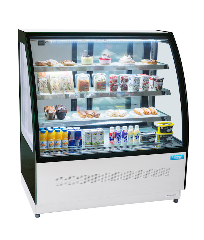 Unifrost CDV120S Curved Glass Display Fridge 1200mm