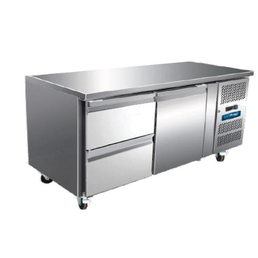 UNIFROST CR1360FT-2D 2 DOOR FLAT TOP COUNTER 1 DOOR 2 DRAWER