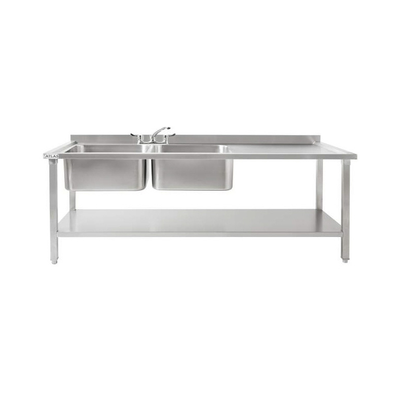 ATLAS DBLD1800 Double Bowl Sink – Left Hand Drain 1800mm