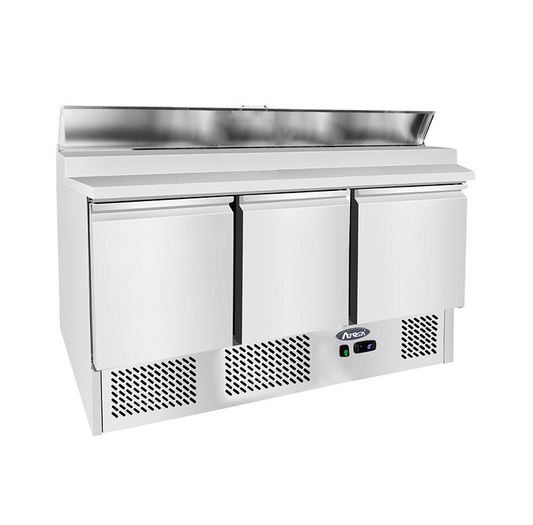 Atosa ESL3869GR 3 Door Pizza Prep Counter – GN1/3 Top