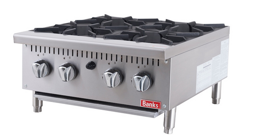 Banks B40H-NAT 4 Ring Gas Hob – Natural Gas, 25kW Output