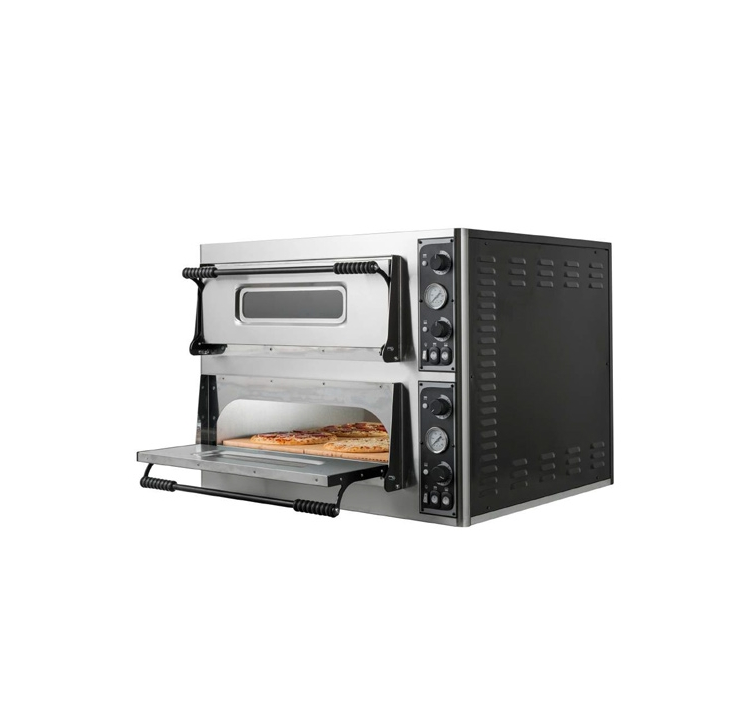 Mazzoni TP6666 Twin Deck Pizza Oven – 8 x Large Pizza Capacity, Single Phase