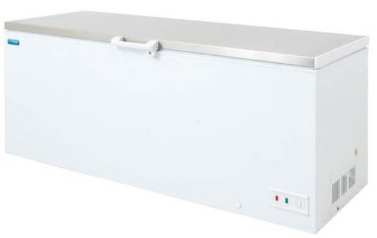 UNIFROST CF501 Chest Freezer – Stainless Steel Lid, 435L