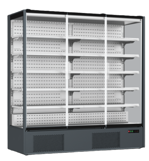 UNIFROST FDR3 Frameless Multideck – 3 Hinged Doors on Castors 1875×740×2010 (5 Shelf)