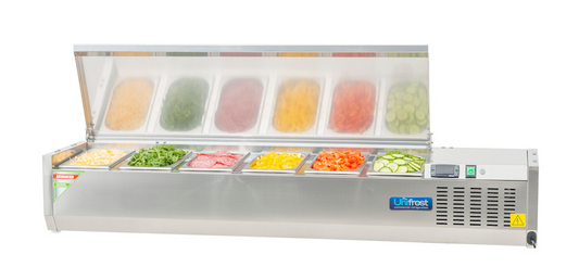 Unifrost CTS1200 Cold Toppings Fridge – Countertop GN 1/4 Prep Unit