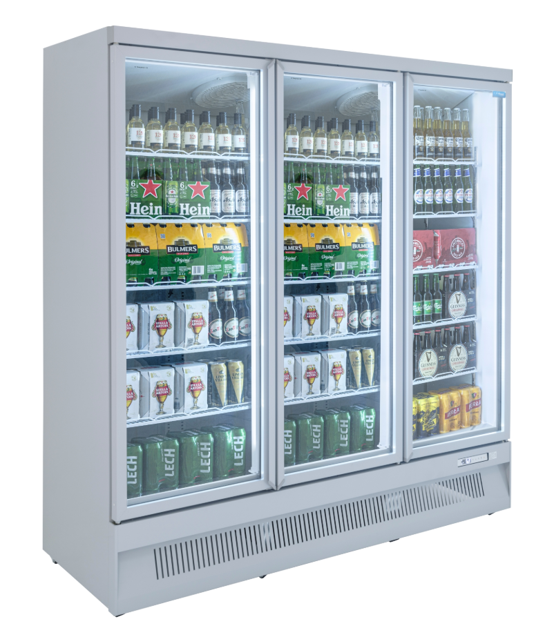 Unifrost HVR3 3-Door Hinged Display Chiller – 1664L, Frost-Free